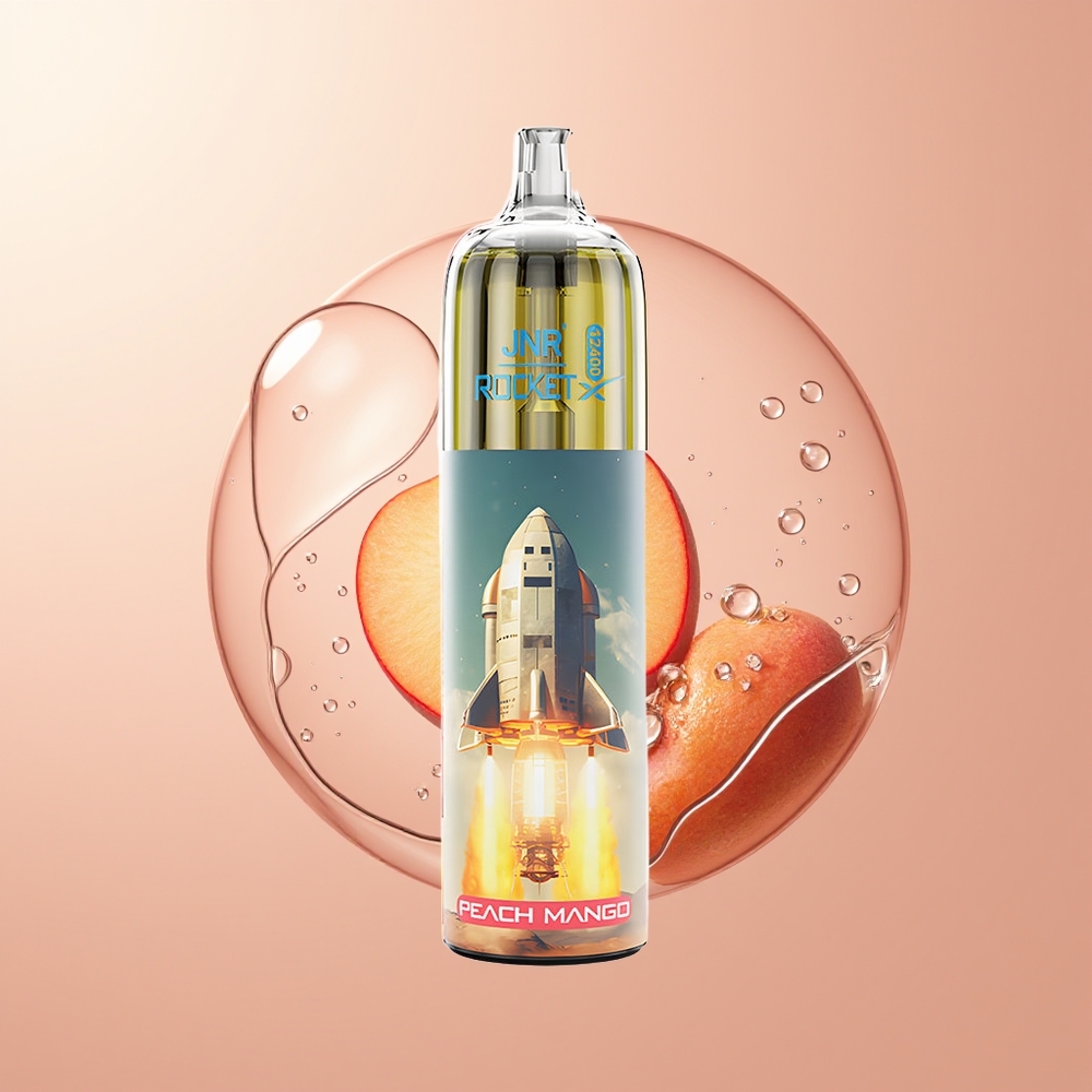 Peach Mango JNR Rocket-X 12400 Puffs Disposable Vape RGB Lights