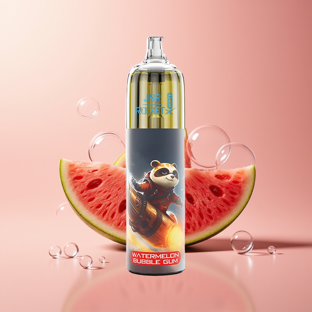 Watermelon Bubble Gum JNR Rocket-X 12400 Puffs RGB Lights