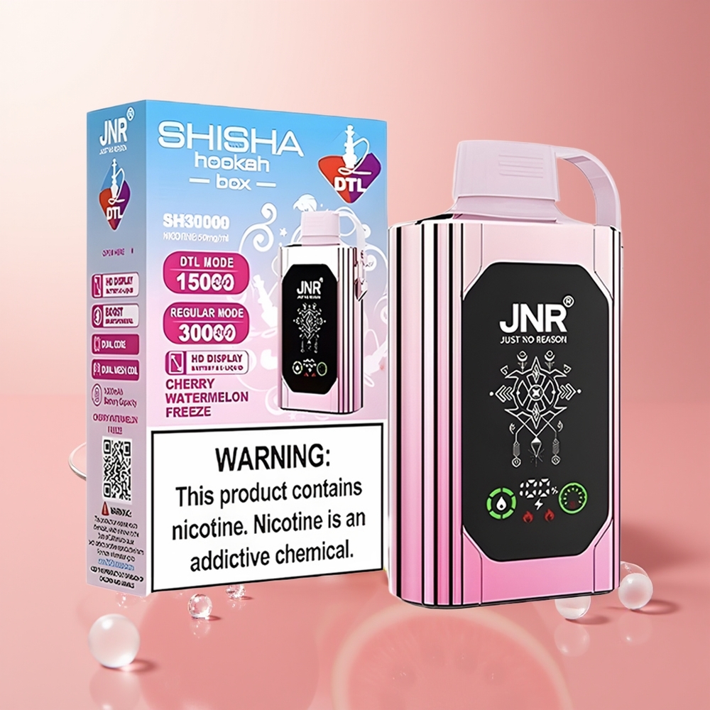 Cherry Watermelon JNR Shisha Hookah Box 20500 Puffs HD Display