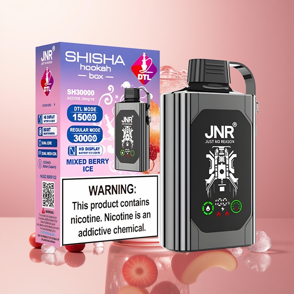 Mixed Berry Ice JNR Shisha Hookah Box 20500 Puffs Dual Mesh Coil