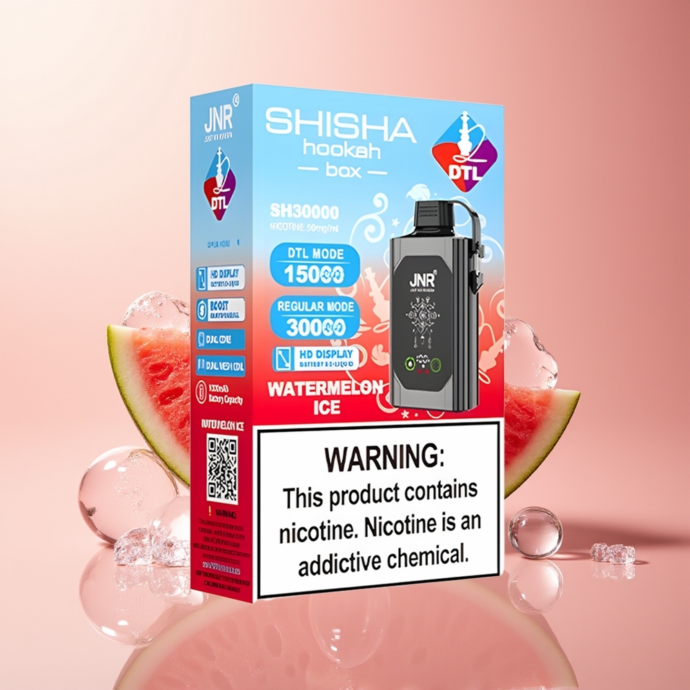 Watermelon Ice JNR Shisha Hookah Box 20500 Puffs HD Display