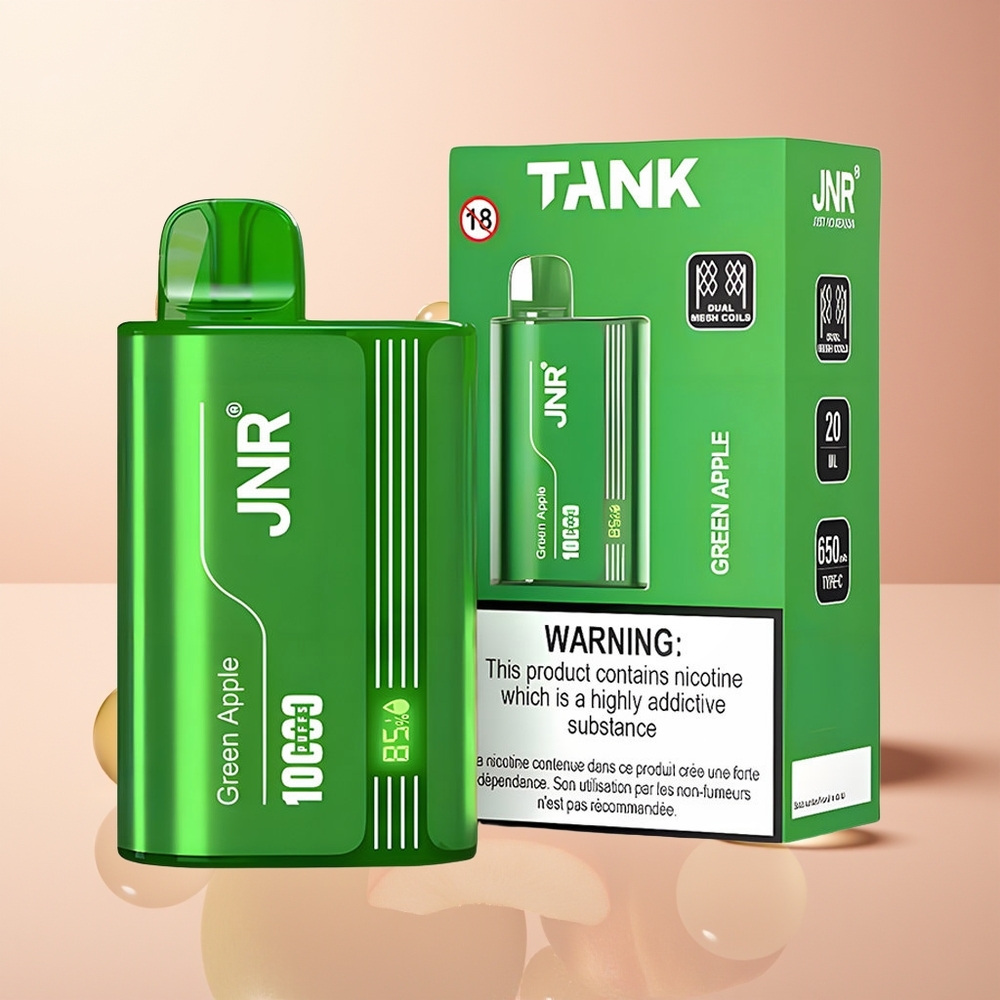 Green Apple Peach Pear JNR Tank 10000 Puffs Adjustable Airflow