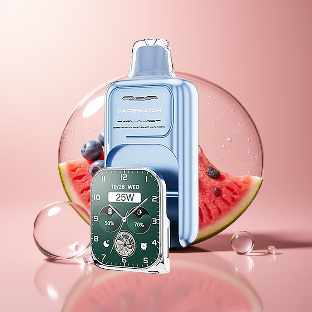 Blueberry Watermelon JNR VapeWatch 30000 Puffs Dual Mesh Coil