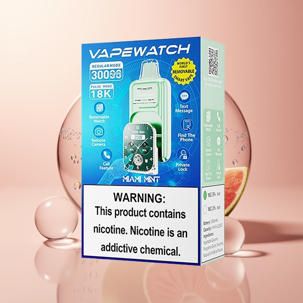 Miami Mint JNR VapeWatch 30000 Puffs Dual Mesh Coil