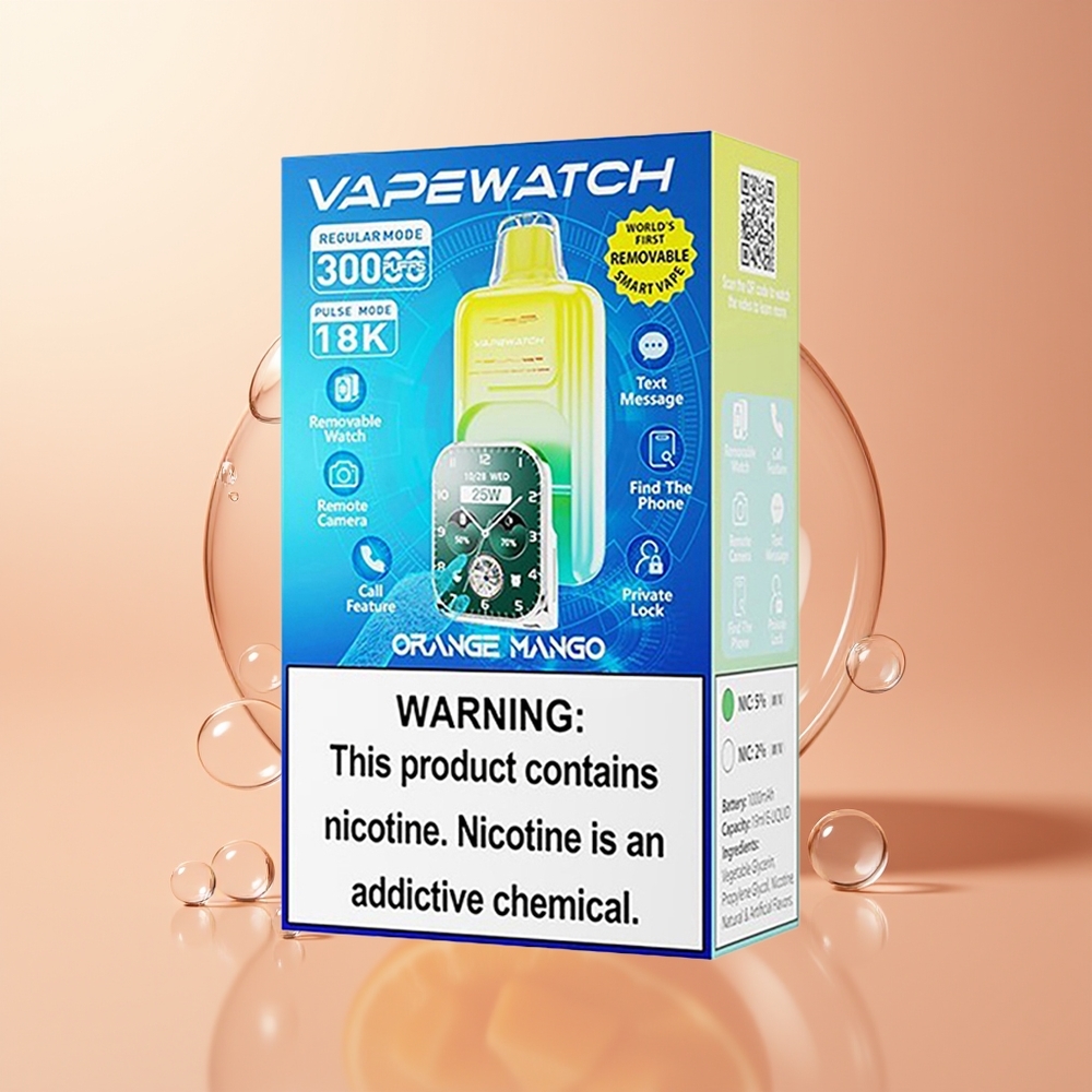 Orange Mango JNR VapeWatch 30000 Puffs 1000mAh Disposable Vape