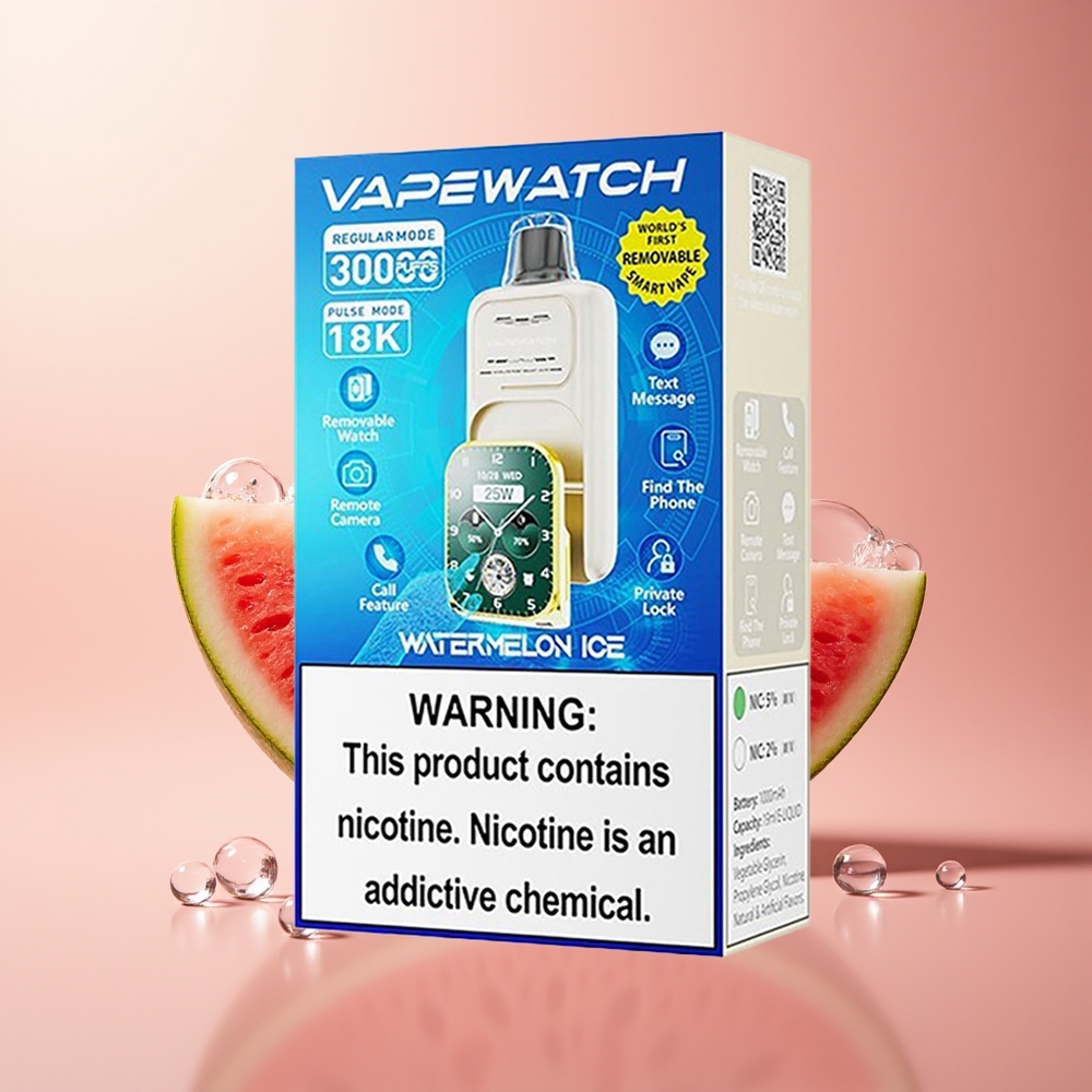 Watermelon Ice JNR VapeWatch 30000 Puffs Dual Mesh Coil