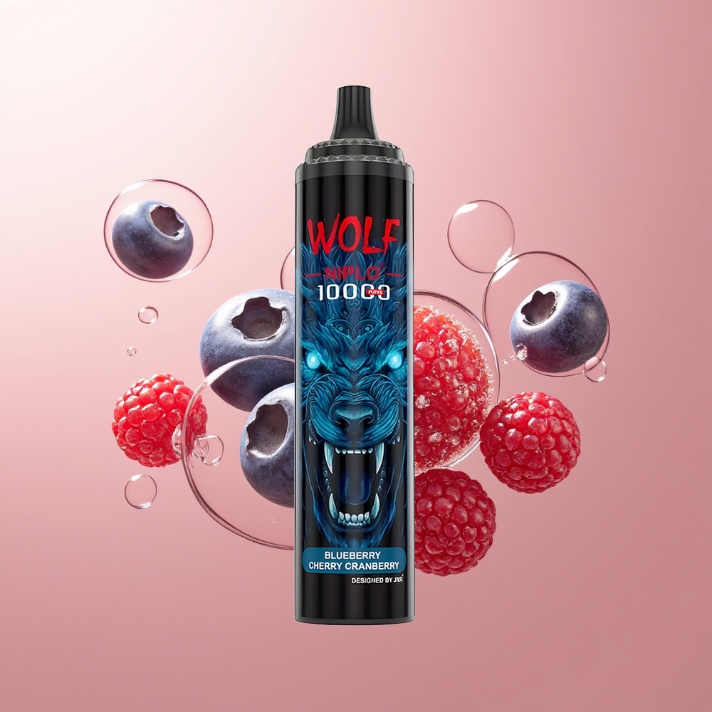 Blueberry Cherry Cranberry JNR Wolf Niplo 10000 Puffs Disposable Vape Type-C Fast Charging