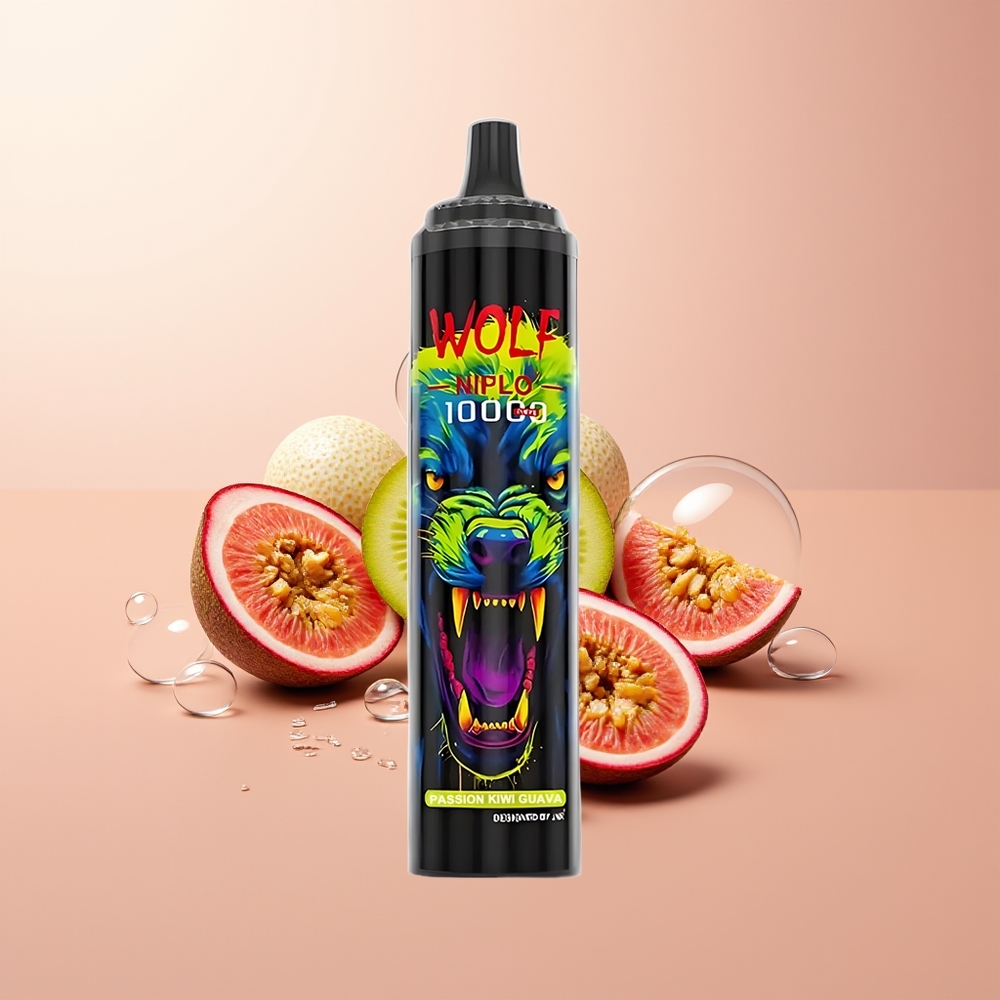 Passion Kiwi Guava JNR Wolf Niplo 10000 Puffs Fast Charging