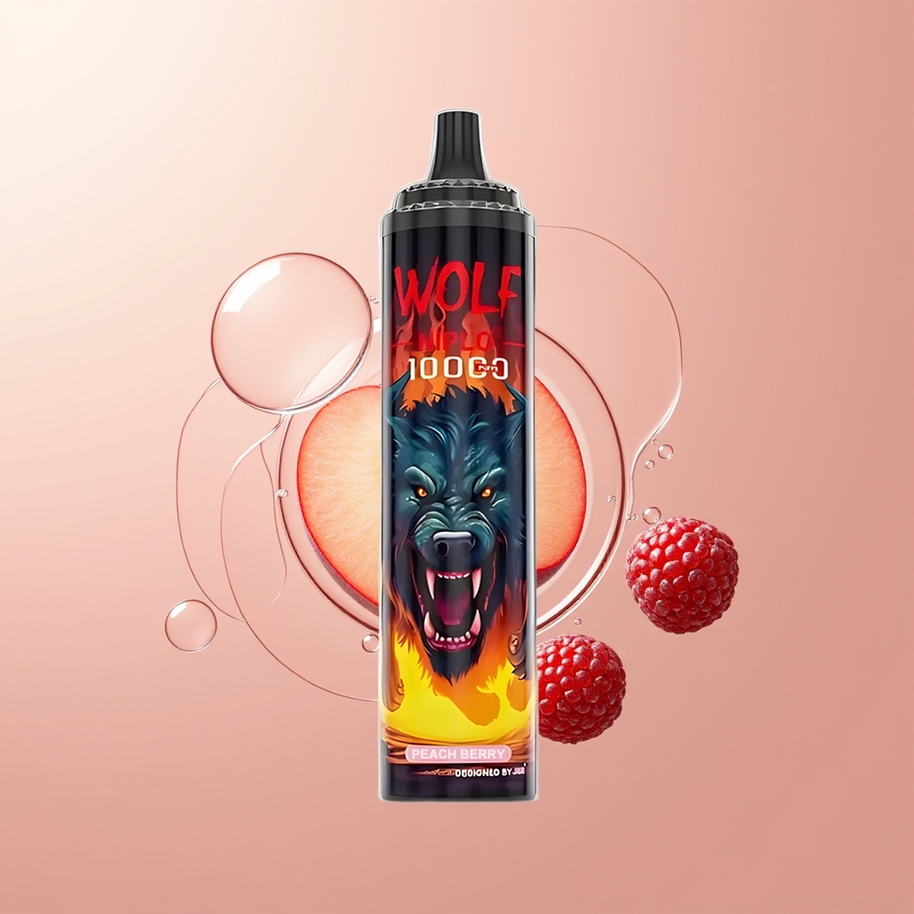 Peach Berry JNR Wolf Niplo 10000 Puffs Type-C Fast Charging