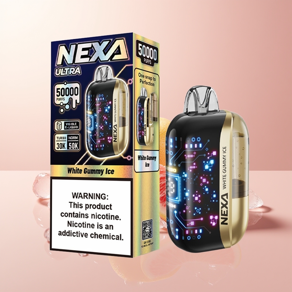 White Gummy Ice NEXA Ultra 50000 Puffs 20ml Disposable Vape