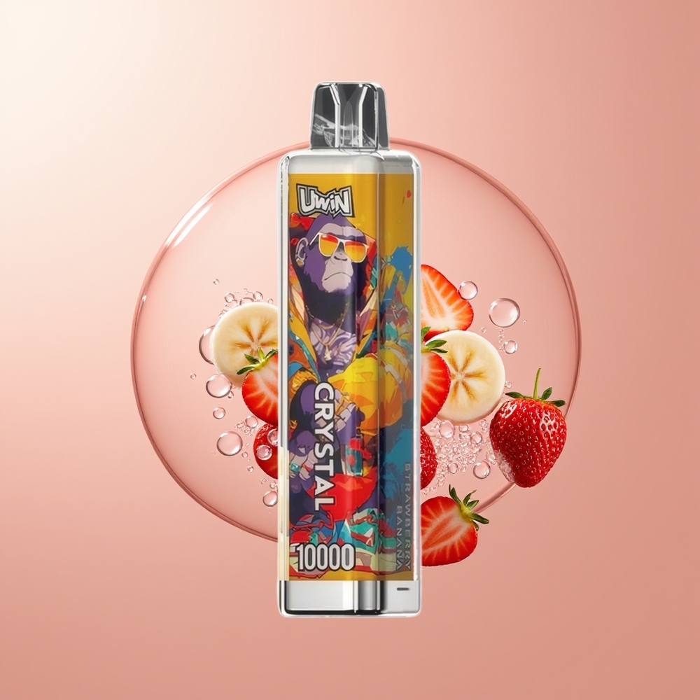 Strawberry Banana Uwin Crystal 10000 Puffs RGB Lights