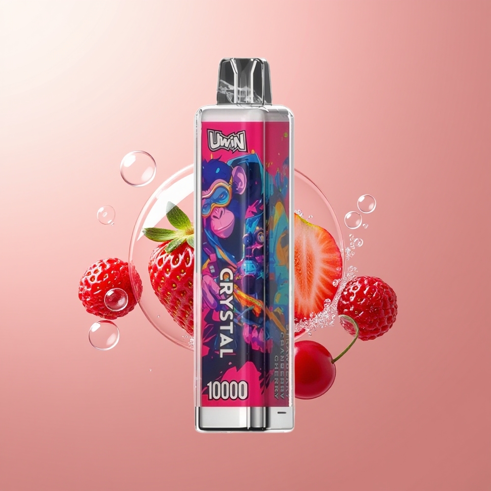 Strawberry Cranberry Cherry Uwin Crystal 10000 Puffs RGB Lights