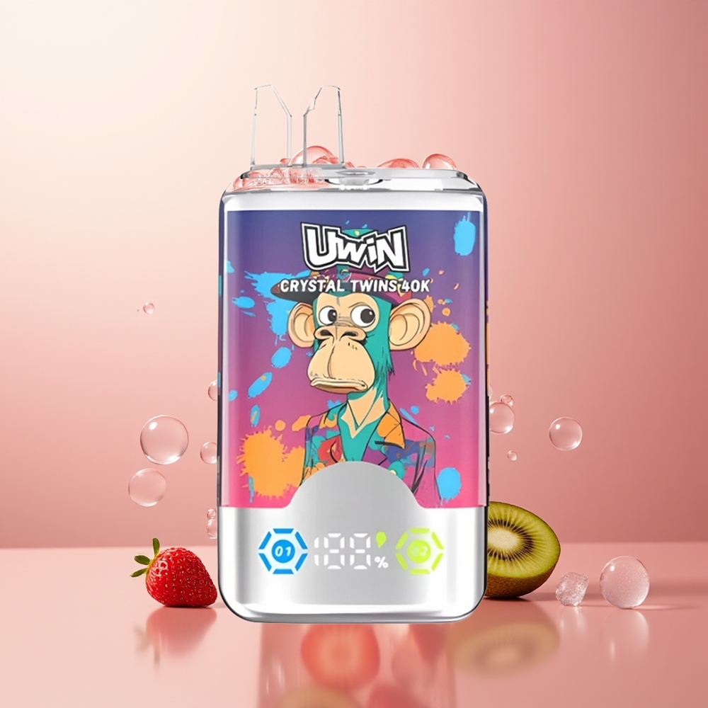 Strawberry Kiwi Grape Ice Uwin Crystal Twins 40000 Puffs