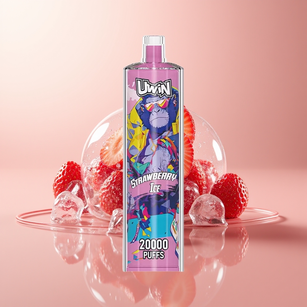 Strawberry Ice Uwin Shisha Hookah Crystal 20000 Puffs Mesh Coil
