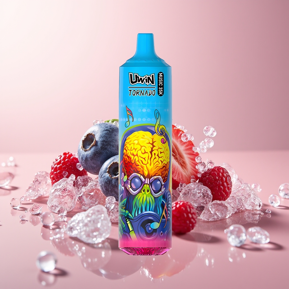 Blueberry On Ice Uwin Tornado 35K Music Disposable Vape 35000 Type-C
