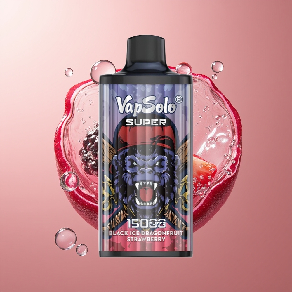 Black Ice Dragonfruit Strawberry Vapsolo Super 15000 Puffs Type-C