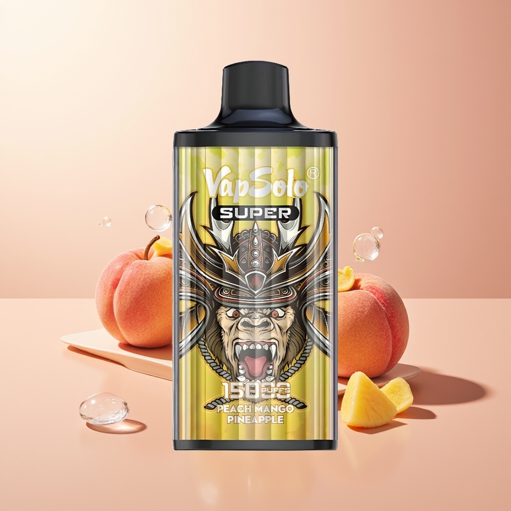 Peach Mango Pineapple Vapsolo Super 15000 Puffs 850mAh Mesh Coil