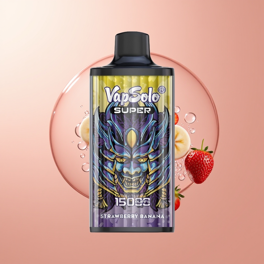Strawberry Banana Vapsolo Super 15000 Puffs 40ml Disposable Vape
