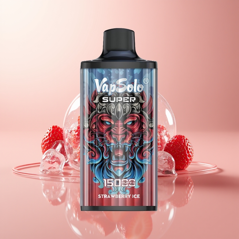 Strawberry Ice Vapsolo Super 15000 Puffs 850mAh Mesh Coil