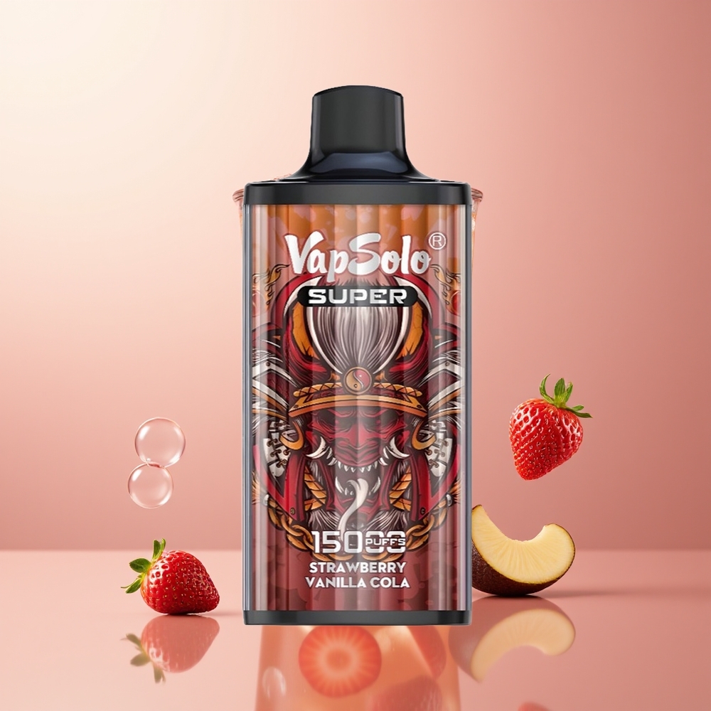 Strawberry Vanilla Cola Vapsolo Super 15000 Puffs 850mah Mesh Coil