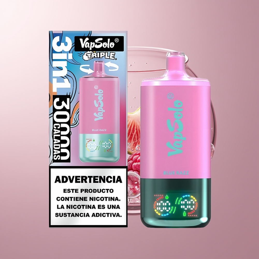 Blue Razz VapSolo Triple 30000 Puffs Disposable Vape
