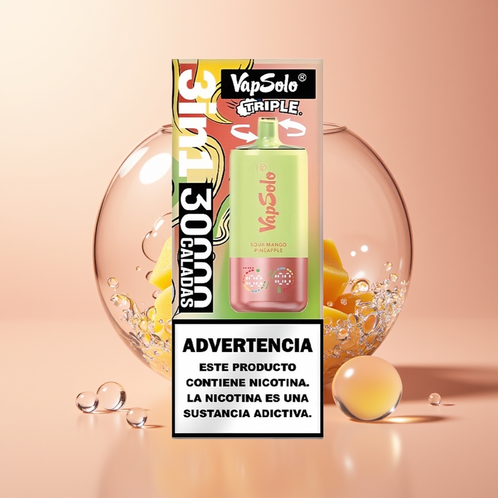 Sour Mango Pineapple Vapsolo Triple 30000 Puffs Disposable Vape