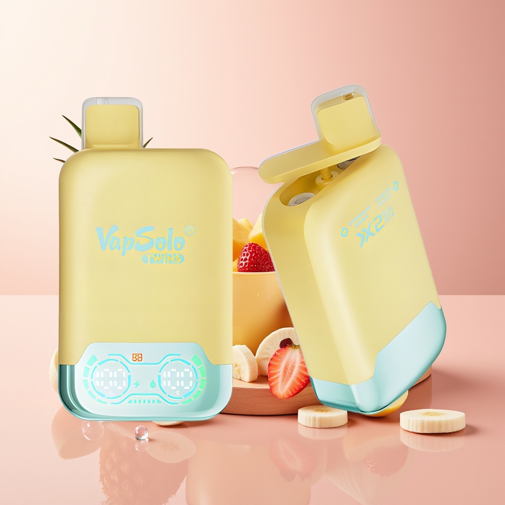 Pineapple Coconut & Strawberry Banana Vapsolo Twins 20000 Puffs Dual Tank Type-C