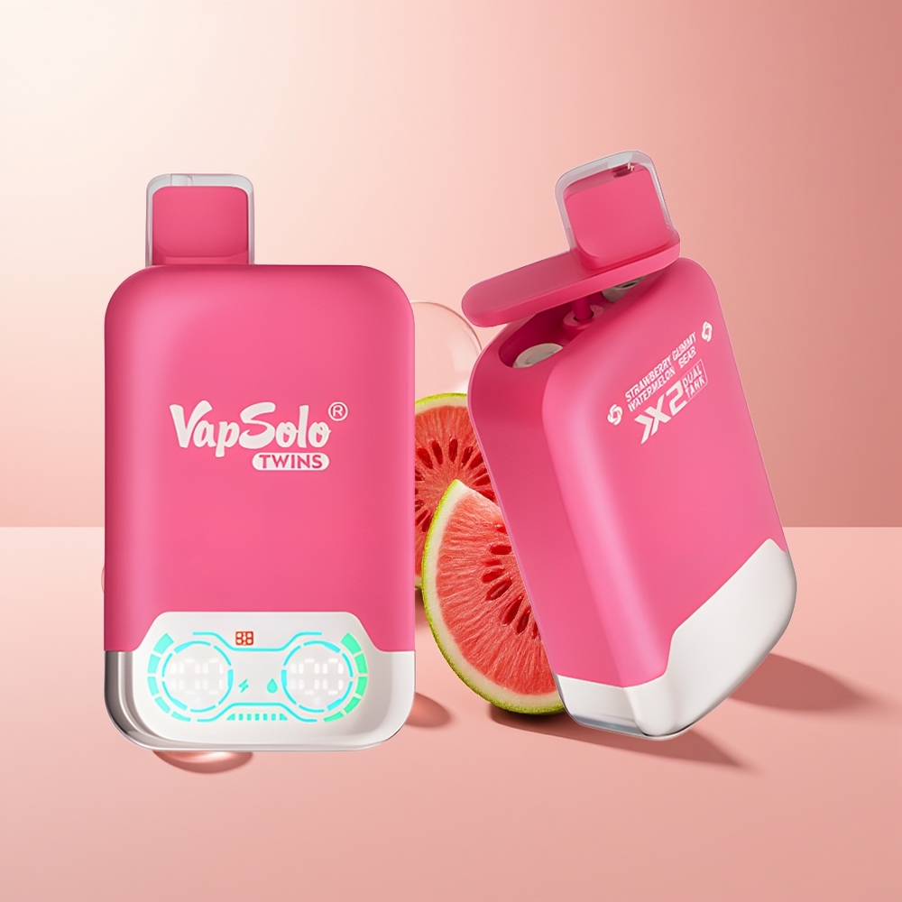 Strawberry Watermelon & Gummy Bear Vapsolo Twins Dual Tank 20000 Puffs