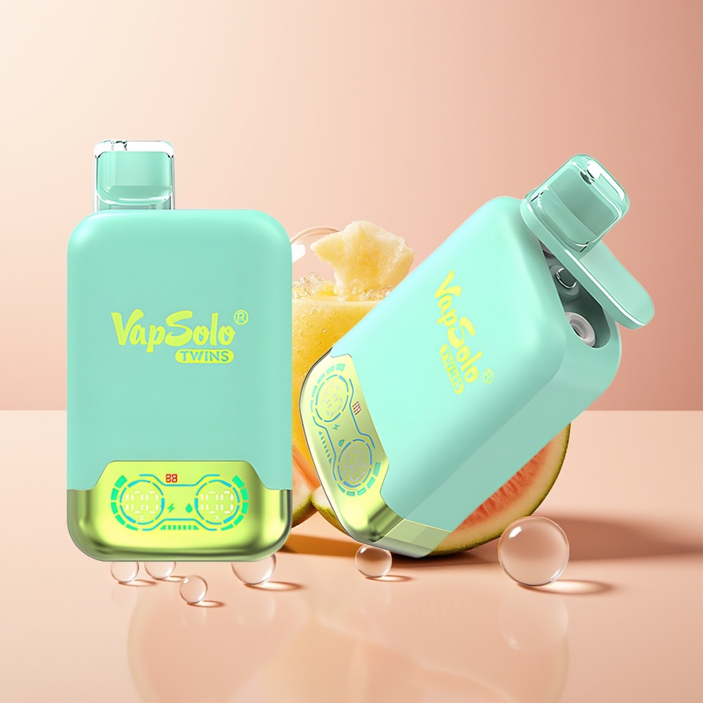 Triple Melon & Pineapple Coconut Vapsolo Twins 20000 Puffs Dual Tank Disposable Vape