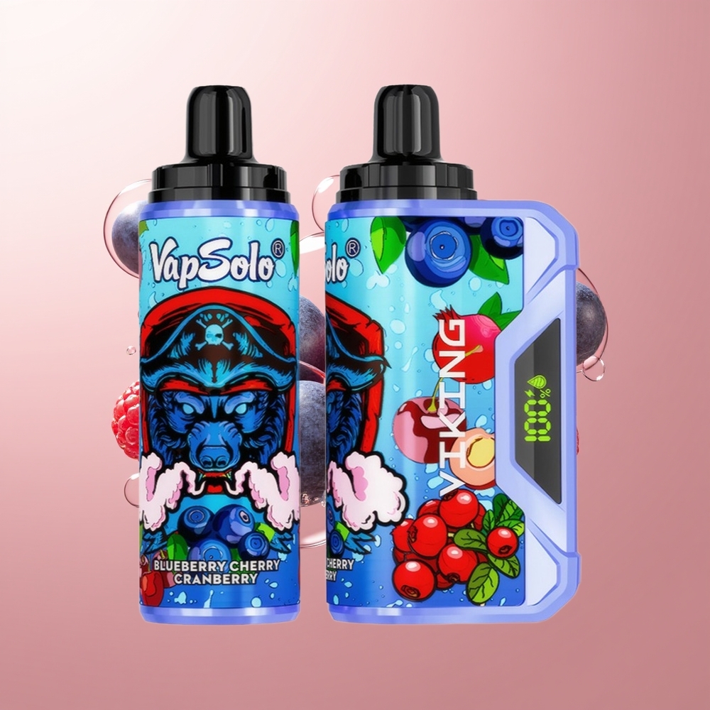 Blueberry Cherry Cranberry VapSolo VIKING 12000 Puffs 22ml Disposable Vape