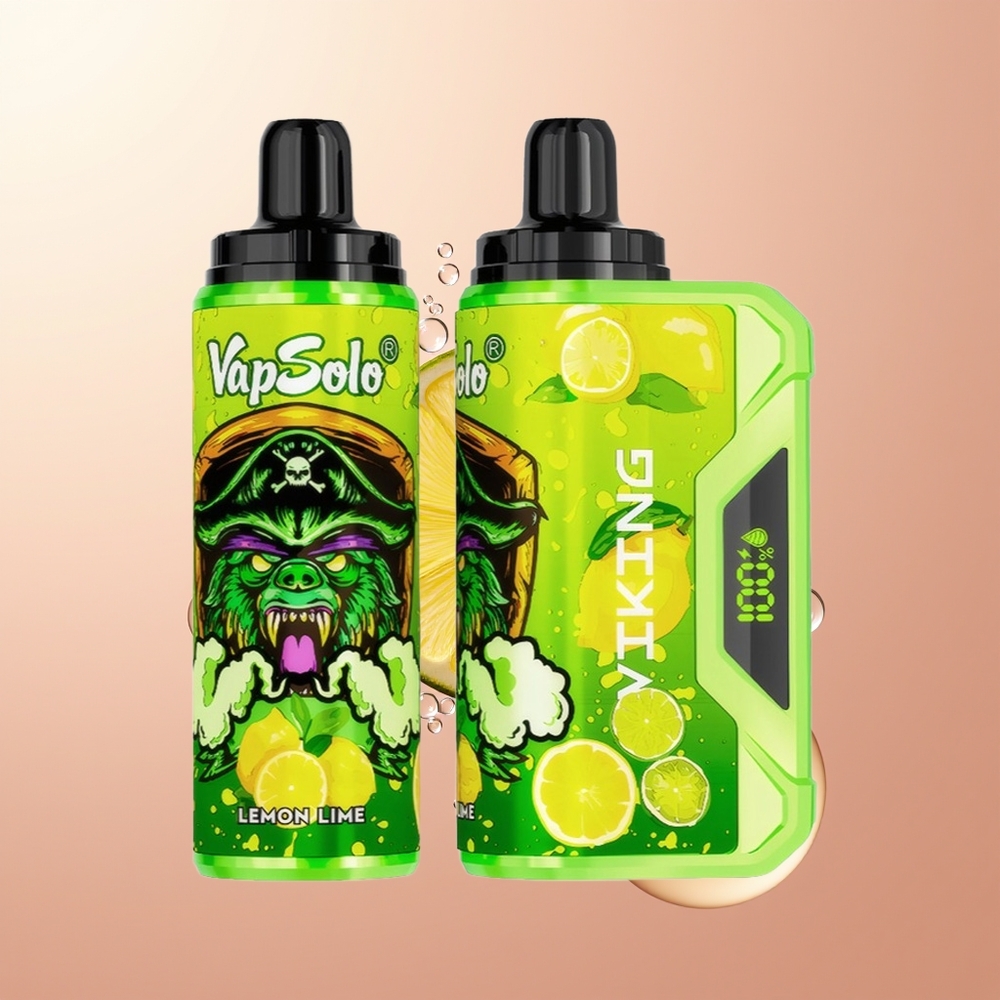 Lemon Lime VapSolo VIKING 12000 Puffs 22ml Disposable Vape
