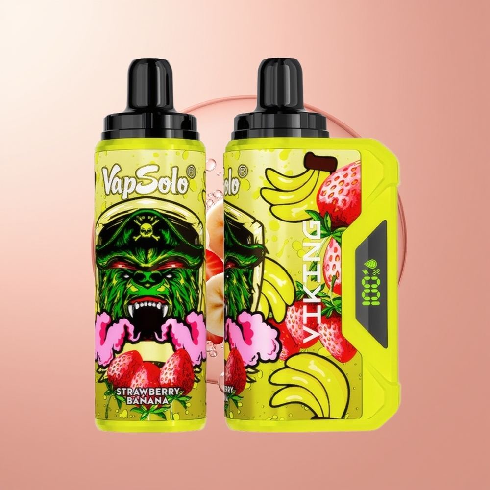 Strawberry Banana VapSolo VIKING 12000 Puffs Type-C Disposable Vape