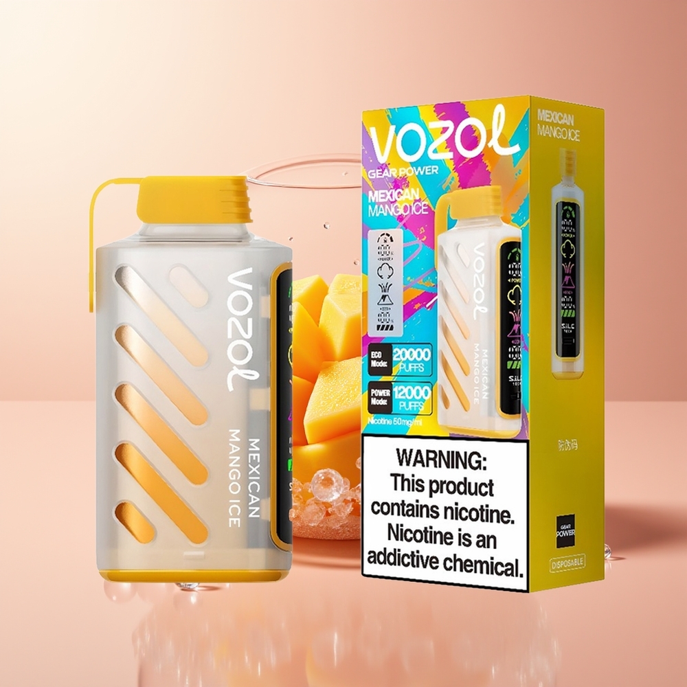 Mexican Mango Ice VOZOL Gear Power 20000 Puffs Disposable Vape Dual Mesh Coil