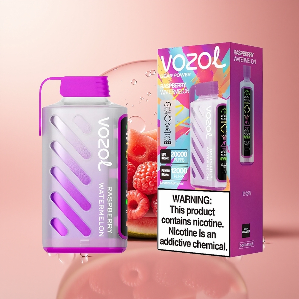 Raspberry Watermelon VOZOL Gear 20000 Puffs Dual Mesh Coil