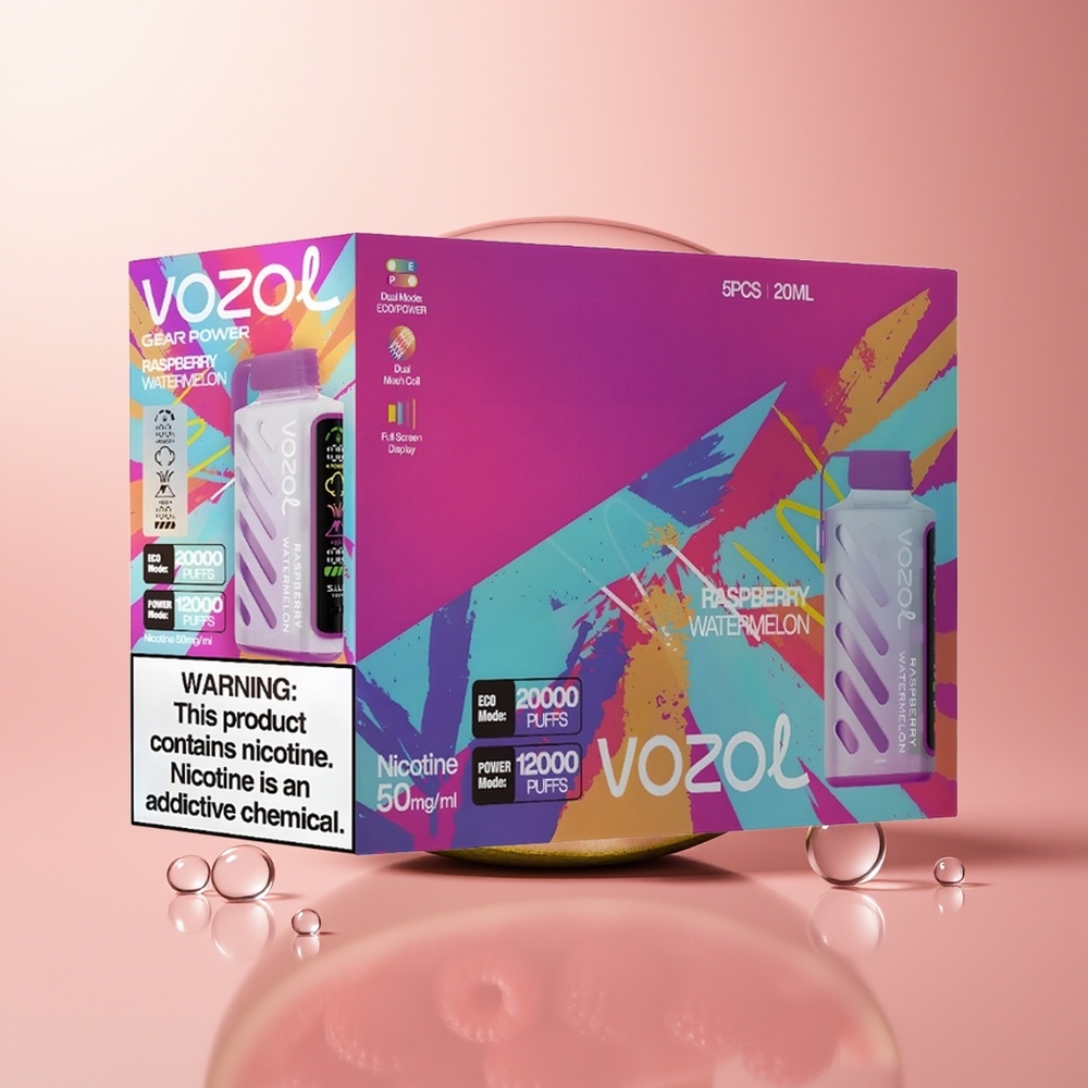 Raspberry Watermelon VOZOL Gear 20000 Puffs Dual Mesh Coil