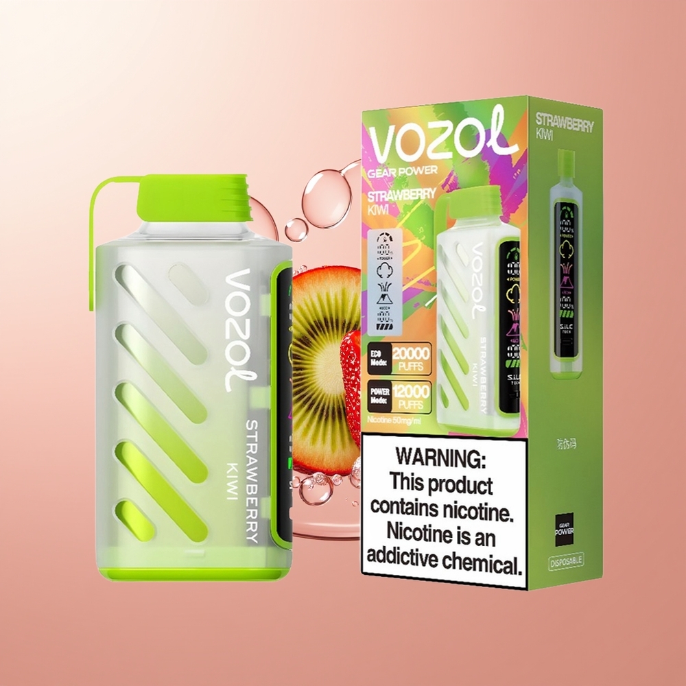 Strawberry Kiwi VOZOL Gear Power 20000 Puffs Dual Mesh Coil