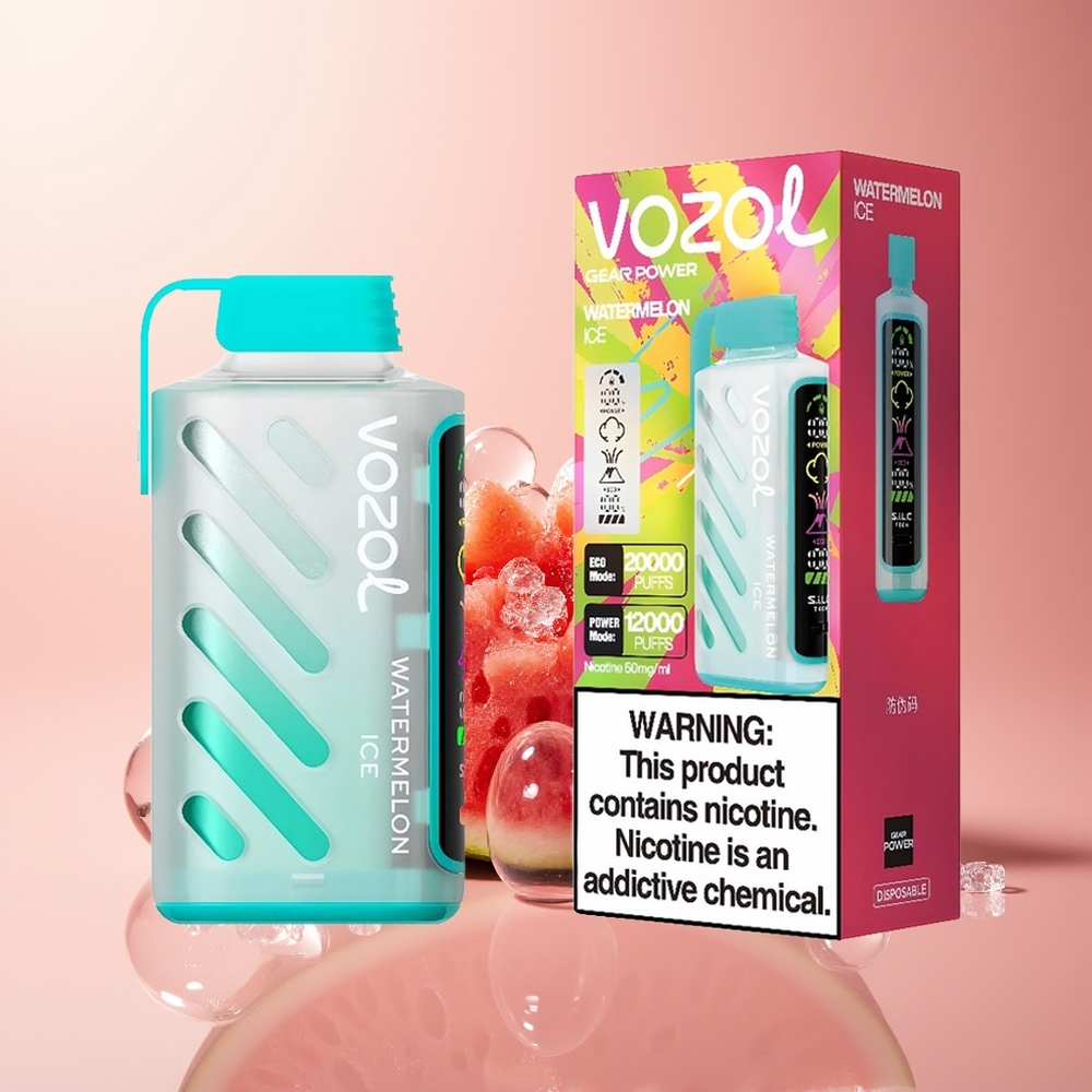 Watermelon Ice VOZOL Gear Power 20000 Puffs Dual Mesh Coil