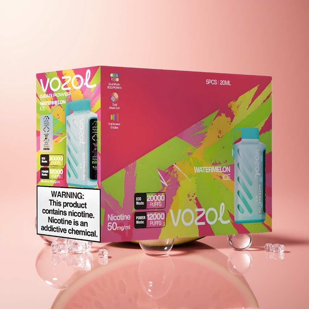 Watermelon Ice VOZOL Gear Power 20000 Puffs Dual Mesh Coil