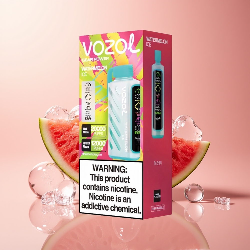 Watermelon Ice VOZOL Gear Power 20000 Puffs Dual Mesh Coil