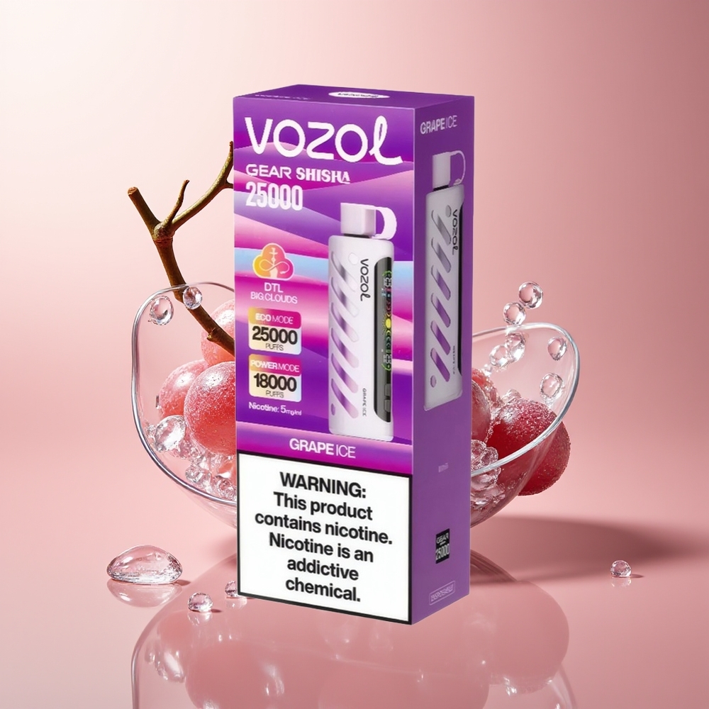 Grape IceVOZOL Gear Shisha 25000 Puffs Dual Mesh