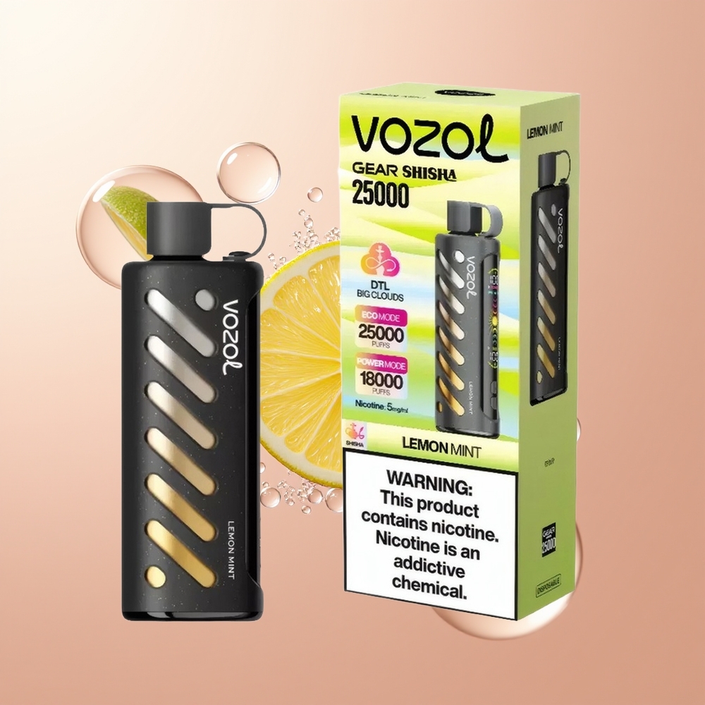 Lemon MintVOZOL Gear Shisha 25000 Puffs Dual Mesh
