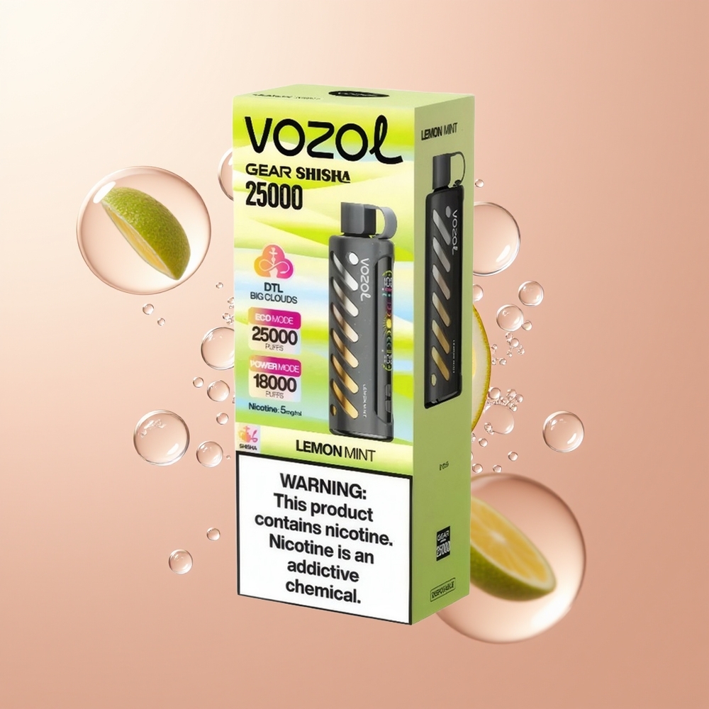 Lemon MintVOZOL Gear Shisha 25000 Puffs Dual Mesh