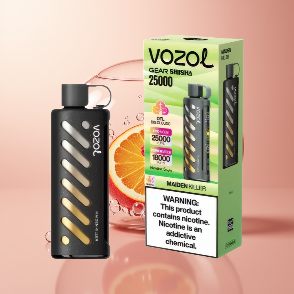 Strawberry IceVOZOL Gear Shisha 25000 Puffs Dual Mesh Maiden Killer