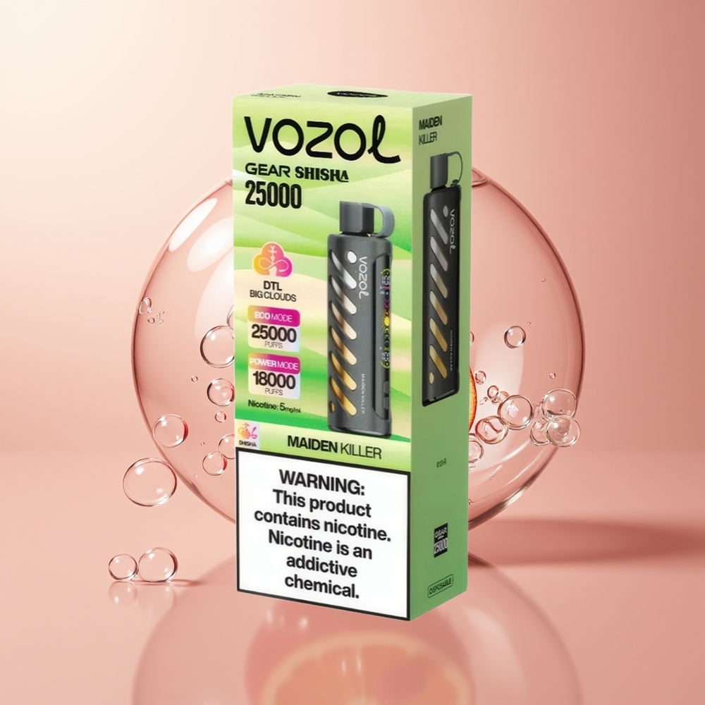 Strawberry IceVOZOL Gear Shisha 25000 Puffs Dual Mesh Maiden Killer