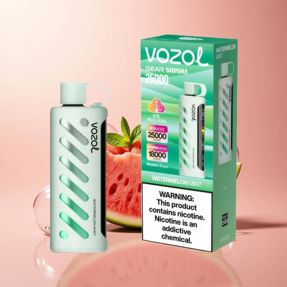 Watermelon MintVOZOL Gear Shisha 25000 Puffs Dual Mesh Dual Modes