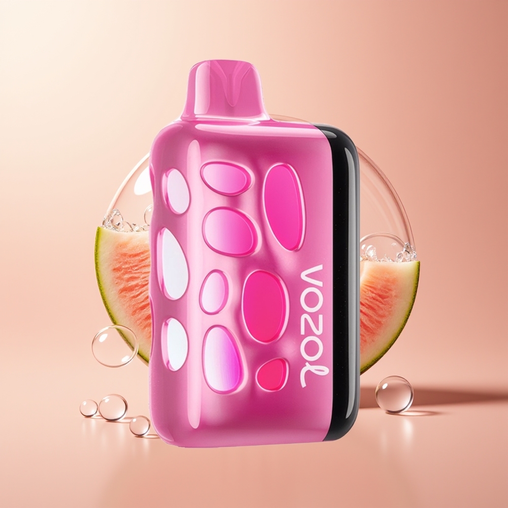 Strawmelon Peach VOZOL RAVE 40000 Eclipse Vaping Animation