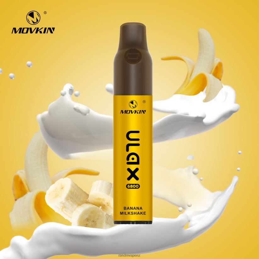 RandM Flavors - RandM Movkin Ulax 6800 (Ceramic Coil) Rechargeable Disposable Vape Pod Device Banana Milkshake 60664B65