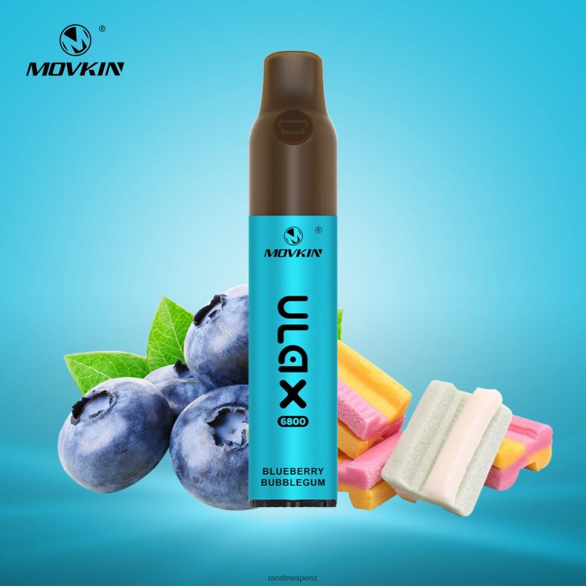 RandM Online Shop - RandM Movkin Ulax 6800 (Ceramic Coil) Rechargeable Disposable Vape Pod Device Blueberry Bubblegum 60664B67