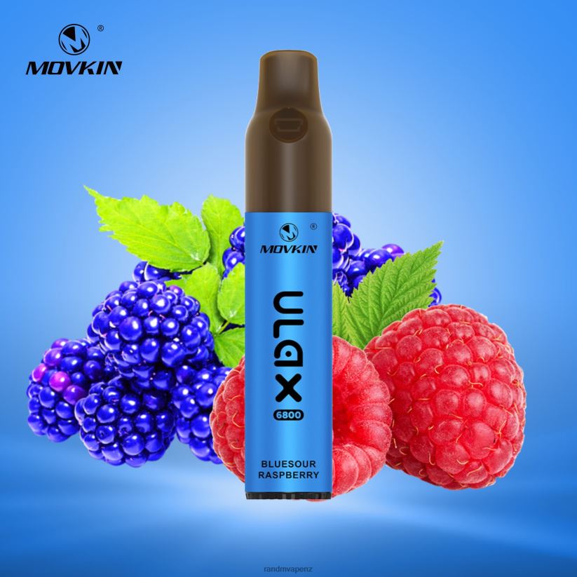 RandM Vape Online - RandM Movkin Ulax 6800 (Ceramic Coil) Rechargeable Disposable Vape Pod Device Bluesour Raspberry 60664B68