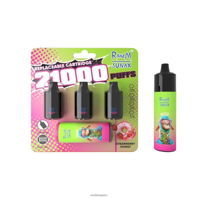 RandM Online Shop - RandM Sunax 21000 Airflow Control Pod Replaceable Vape Device 1Pc Strawberry Donut 60664B267